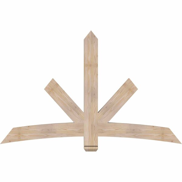 Ekena Millwork Alberta Smooth Timber Gable Bracket, Douglas Fir, 72"W x 45"H x 3 1/2"D x 5 1/2"F, 15/12 Pitch GBW072X45X0406ALB00SDF - main